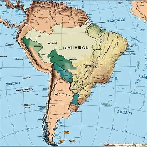 Medieval South America 60 Million Years Ago Map | Stable Diffusion Online
