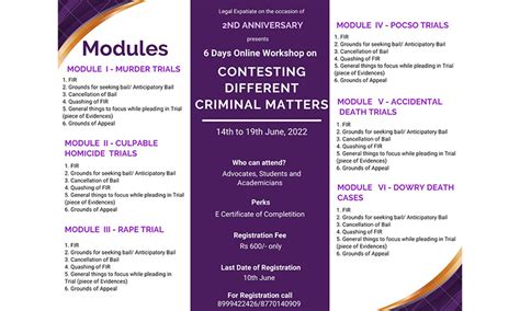 Online Workshop, Criminal Matters, Legal Expatiate