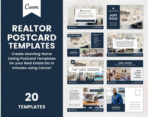 4x6 Real Estate Postcard Templates Canva Realtor Listing | Etsy