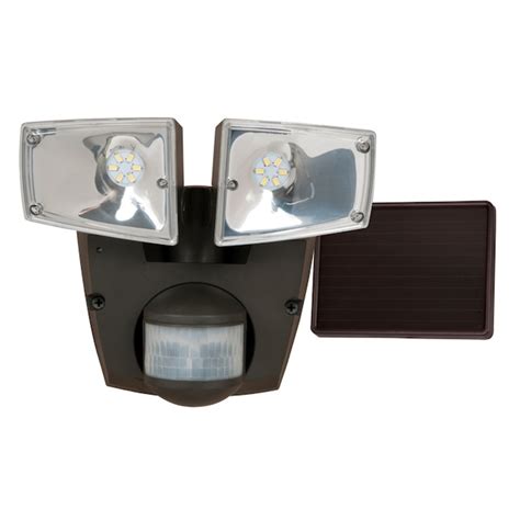 Utilitech Pro 180-Degree Solar LED Bronze 2-Head Motion-Activated Flood ...