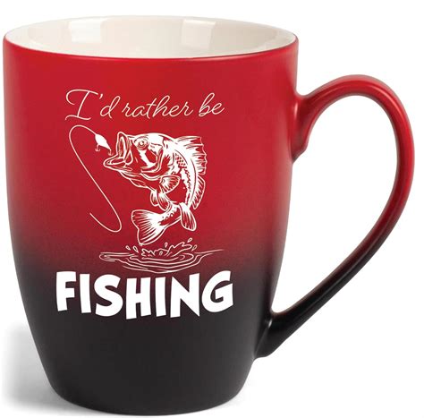 Amazon.com: Elanze Designs I'D Rather Be Fishing Two Toned Ombre Matte ...