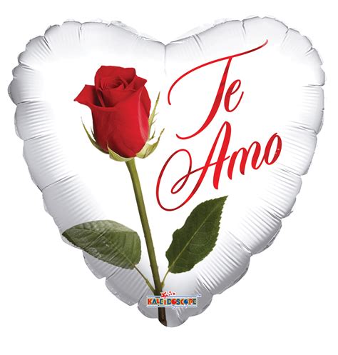 9" Airfill Only Te Amo Rosa Roja Foil Balloon (Spanish) | Bargain ...