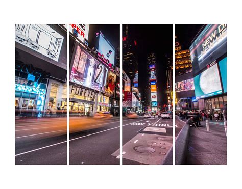 Newyork Night Rush Hour Wall Painting – WallDesign