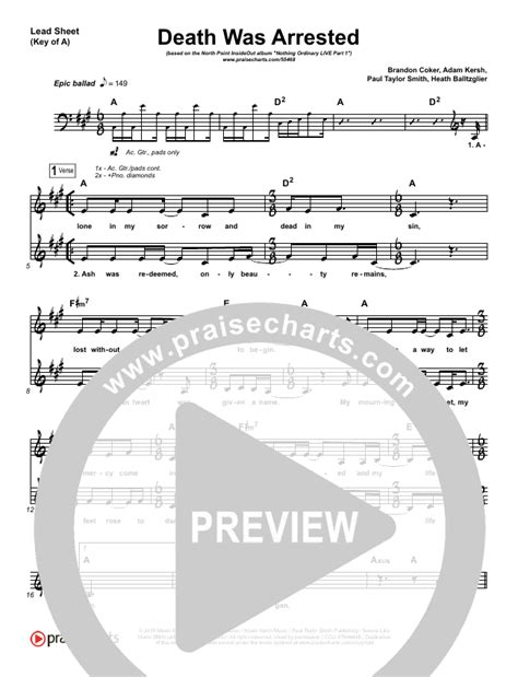 Death Was Arrested Sheet Music PDF (North Point Worship / Seth Condrey ...