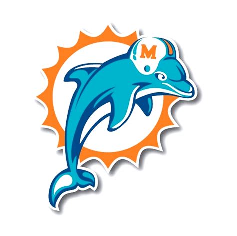 Miami Dolphins Old Emblem Precision Cut Decal / Sticker