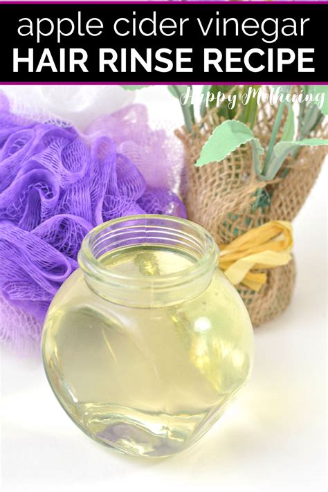 Apple Cider Vinegar Hair Rinse with Essential Oils - Happy Mothering