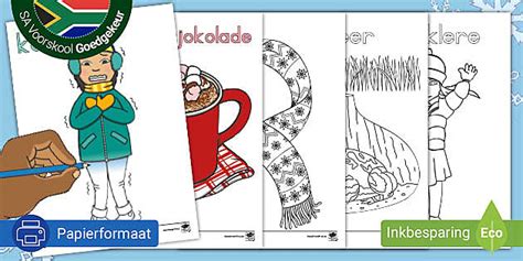 Winter Inkleurbladsye (teacher made) - Twinkl