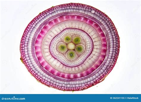 Mitosis In Root Meristem – Light Micrograph Of Onion Cells Stock Image ...