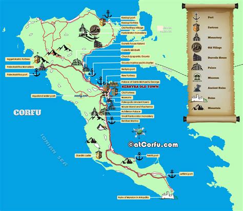 Corfu Attractions Map: Your Guide to Must-See Spots - AtCorfu