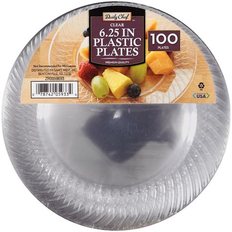 Daily Chef Clear 6.25" Plastic Plates (100 ct.) - Sam's Club | Clear ...