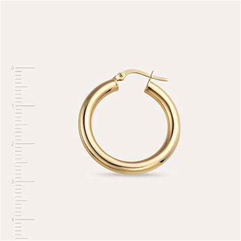 Bold Jr. Yellow Gold Hoop Earring
