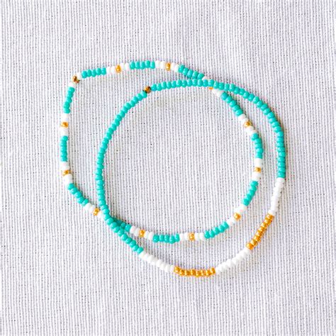 Simple Seed Bead Bracelets - Set of 2 in 2024 | Seed bead bracelets ...