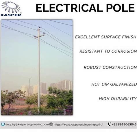 MS Tubular Pole - 8 Meter Tubular Swaged Pole Manufacturer from Greater ...