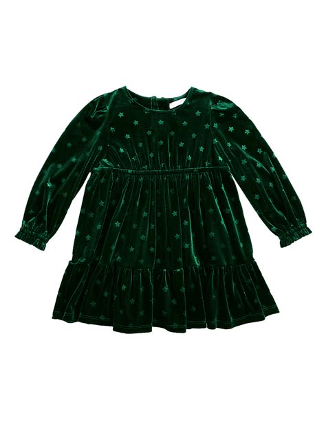 Buy Velvet Star Print Dress (2-7 Yrs) at Marks & Spencer