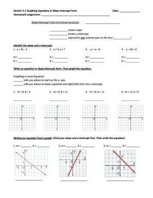 4 1 Graphing Equations In Slope Intercept Form - Fill Online, Printable ...