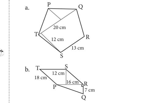 6. Find the area of the polygon PQRST given below. - Brainly.in