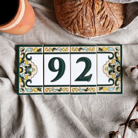 Ceramic House Numbers, Outdoor Address Numbers, Custom Color Decorative ...