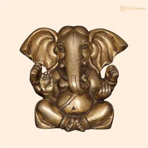 Brass Ganesha Idol – A Symbol of Blessings & Prosperity 5 Inch