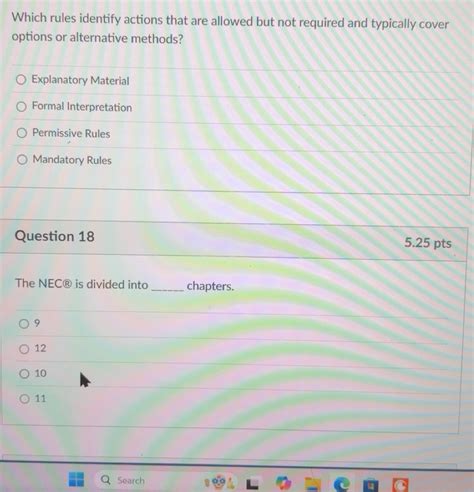 Solved: Which rules identify actions that are allowed but not required ...