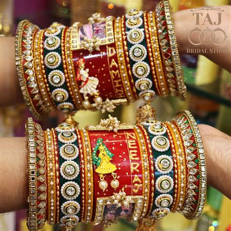 Customized Name and Photo Bangle Set in Best Rajwadi Design – Taj ...