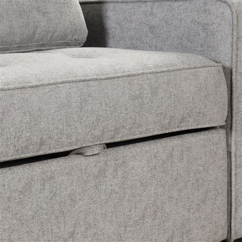 Bybafun 67.5-Inches Casual Gray Linen Reclining Sleeper in the Couches ...