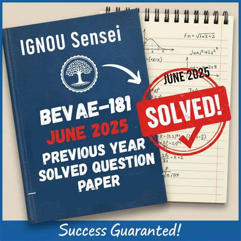 BEVAE-181 June 2025 Previous Year Solved Question Paper – IGNOU Sensei