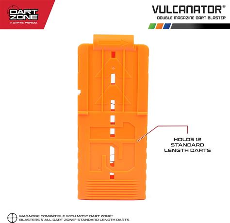 Buy DART ZONE Vulcanator 12-Round Standard Length Dart Clip 5-Pack ...