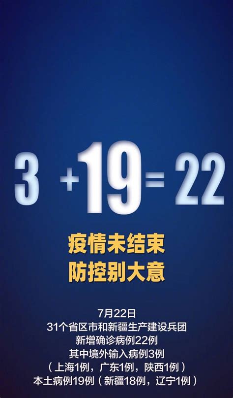 7月22日31省份新增确诊22例其中本土19例- 上海本地宝