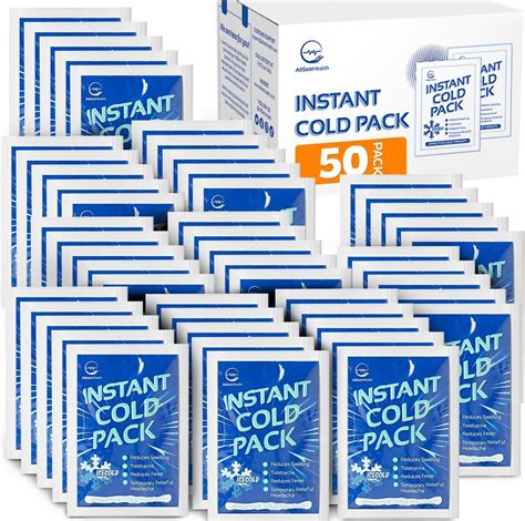 Amazon.com: 50 Pack Instant Ice Cold Pack (6” x 4.5”) - Disposable ...
