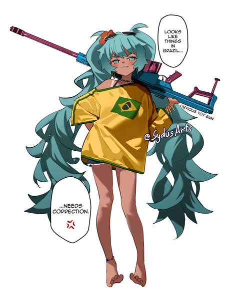 hatsune miku and brazilian miku (vocaloid) drawn by sydus | Danbooru