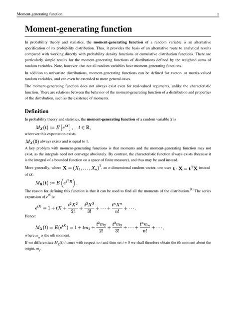 Image result for Moment-generating Function Examples