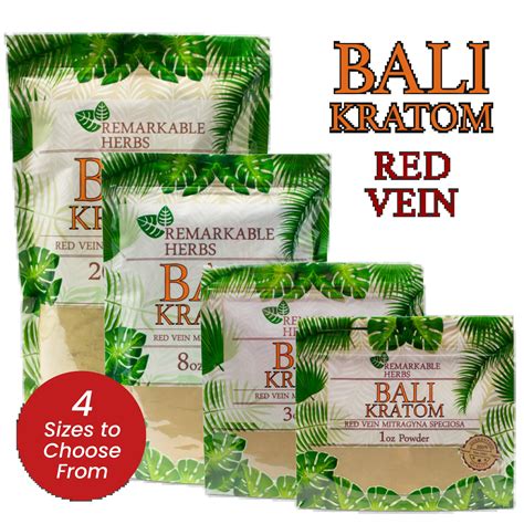 Buy Remarkable Herbs Red Vein Bali Kratom Powder - KratomGala.com