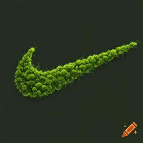 Nike swoosh logo made of plant matter on Craiyon