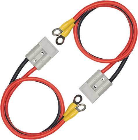 Amazon.com: 2Pack 50A 8AWG Connector Plug Cable with O Ring Battery Connect, Compatible Anderson ...