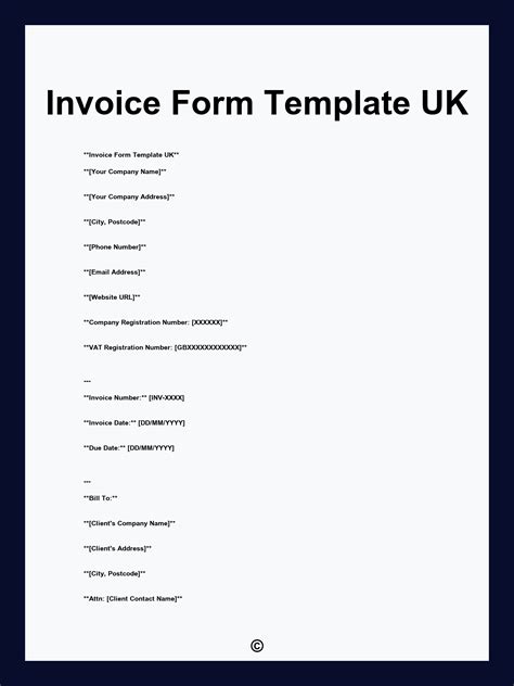 Image result for Invoice Form Example