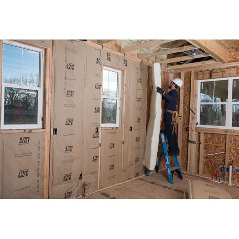 Johns Manville R- 15 Wall Kraft faced Fiberglass Batt Insulation 67.81 ...