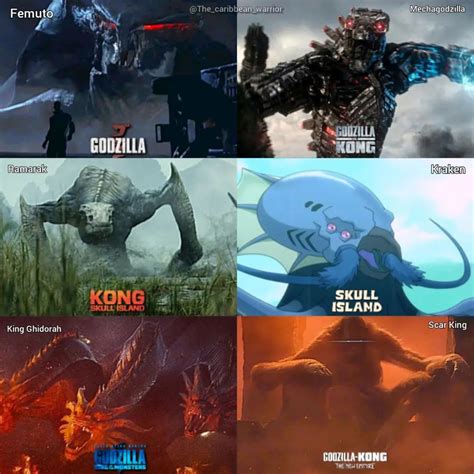 Monsterverse villains | Monstros clássicos, Desenho de fumaça, Monstros