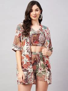 Punky Top Regular Shorts Co-ords Set with Jacket Price in India - Buy ...