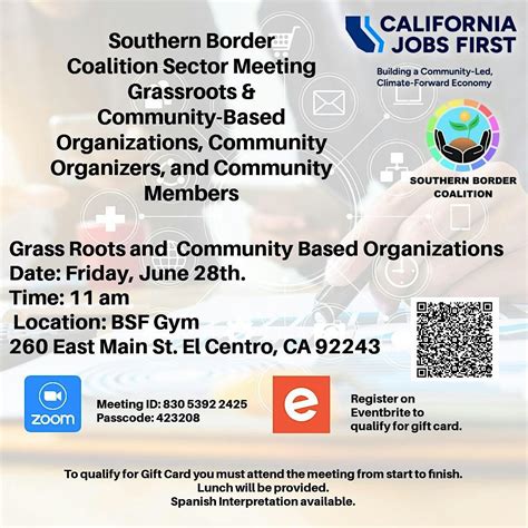 Southern Border Coalition Sector Meeting-Grassroots & Community Based ...