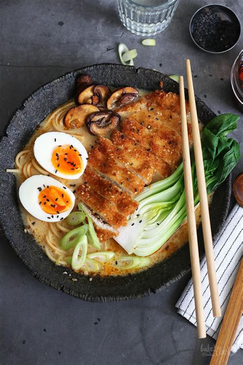 Creamy Miso Ramen with Chicken Katsu | Bake to the roots | Rezept ...