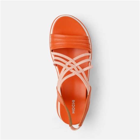 Buy Mochi Women Orange Casual Sandals Online | SKU: 33-1166L-25-42 ...