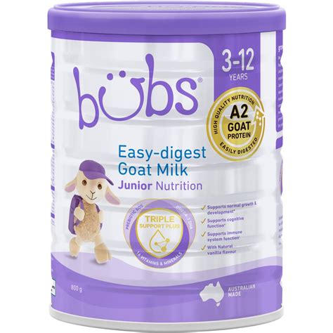 Bubs Goat Milk Formula 3-12 Year 800g | Woolworths