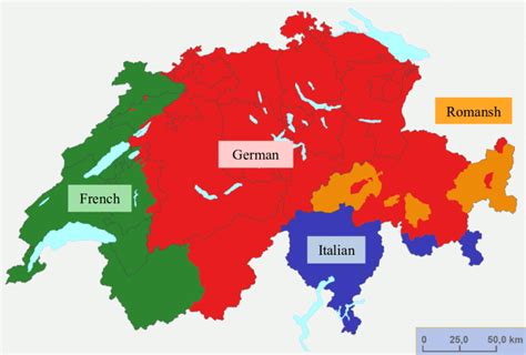 Switzerland Language Map 的图像结果