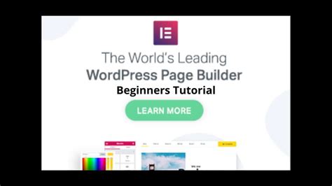 Elementor WordPress Basics Tutorial 的图像结果