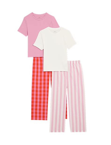 Buy 2 Pack Cotton Rich Patterned Pyjama Sets (1-16 Yrs) at Marks & Spencer