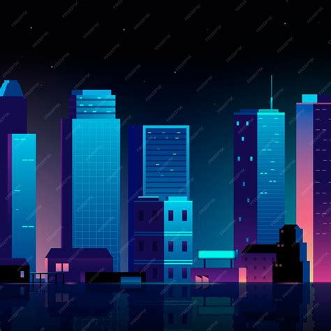 Escena urbana à noite em fundo | Vetor Grátis