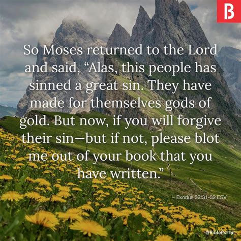 Exodus 32:31-32 ESV - Bible Portal