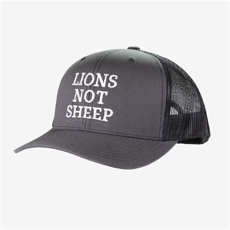 Lions Not Sheep Embroidered Trucker Hat
