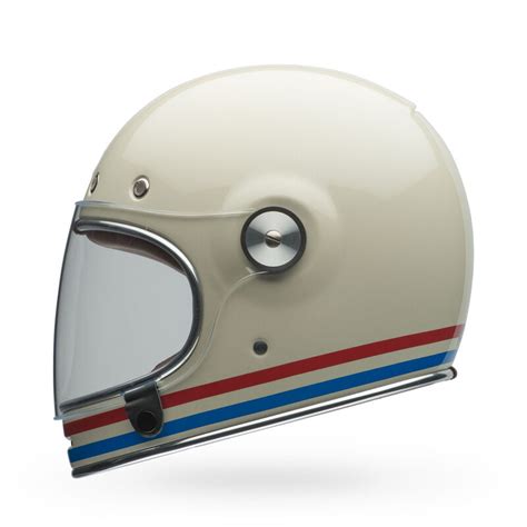 Bell Bullitt Helmet - Stripes Gloss Pearl White/Oxblood/Blue ...