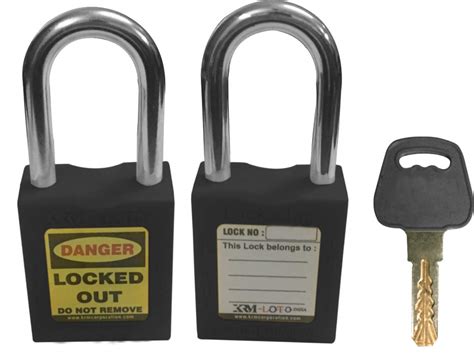 Osha Lockout Tagout Padlock With Metal Shackle black (10pcs) Krm Loto ...